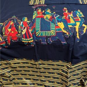 Colorful Elephant Parade Tapestry